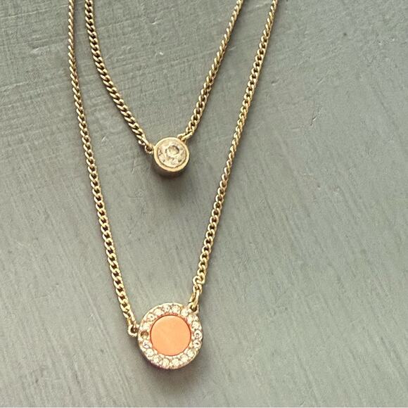 DKNY Gold Tone Layered Necklace - Picture 7 of 7